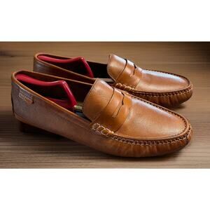 Cole Haan Brown Leather Grand OS Driving Loafer Mens Size 11 Fast Shipping